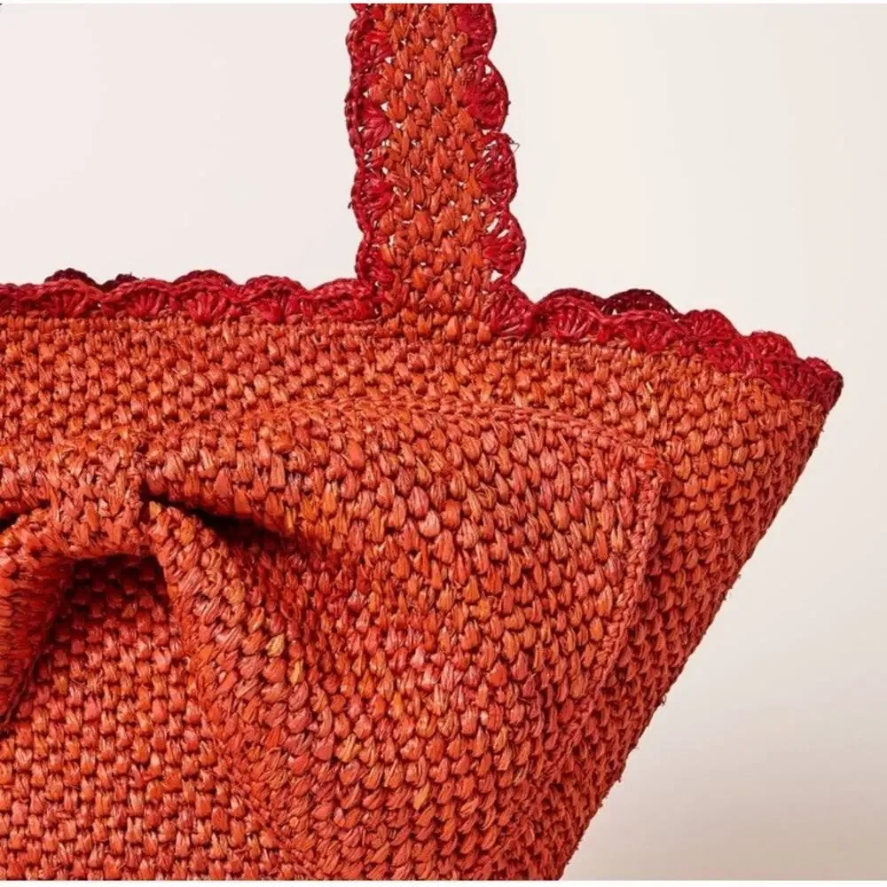 Raffia Bow Tote Bag - kate spade new york x Target Red NWT 2025